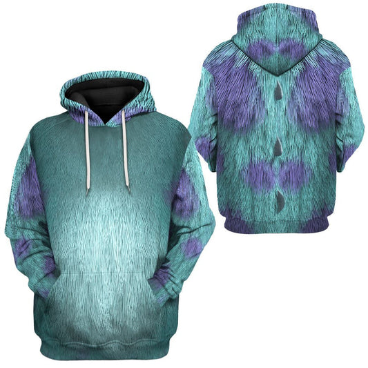 Disney Hoodie Sully Monsters Inc Costume T-Shirt Blue Unisex Adults New Release - Trendy Gift For Men & Women