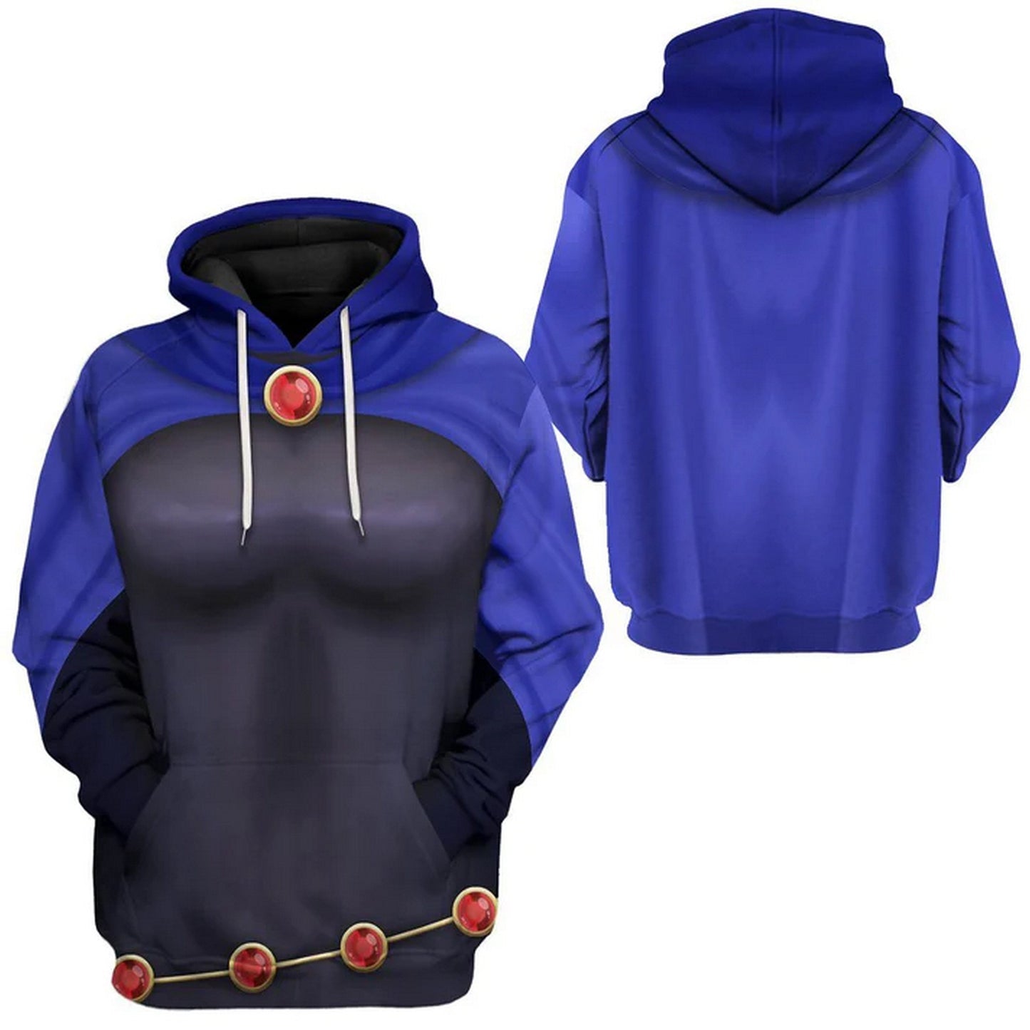 Teen Titan Hoodie Teen Titan Raven Witch Cosplay Costume Hoodie Black Blue Unisex Adults New Release - Cozy Hoodie For Cold Weather