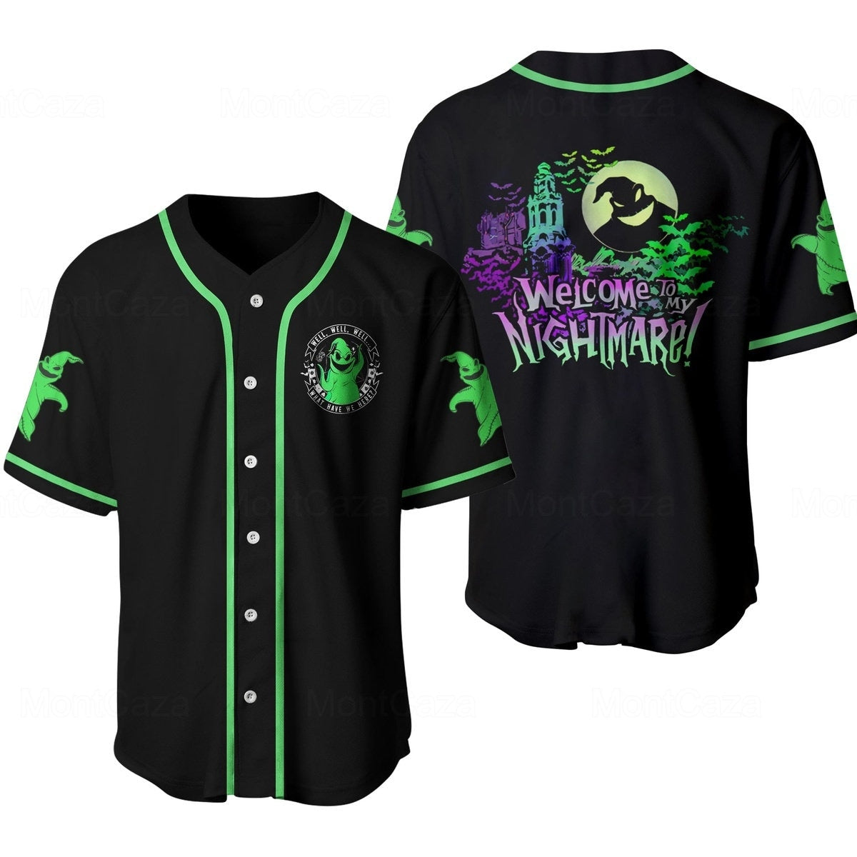 Tnbc Jersey Oogie Boogie Welcome to My Nightmare Black Jersey Shirt Tnbc Baseball