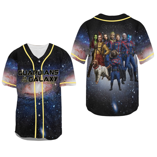 Marvel Jersey Marvel Guardian of the Galaxy Volumn 3 Characters Graphic Jersey Shirt Guardian of the Galaxy Baseball...