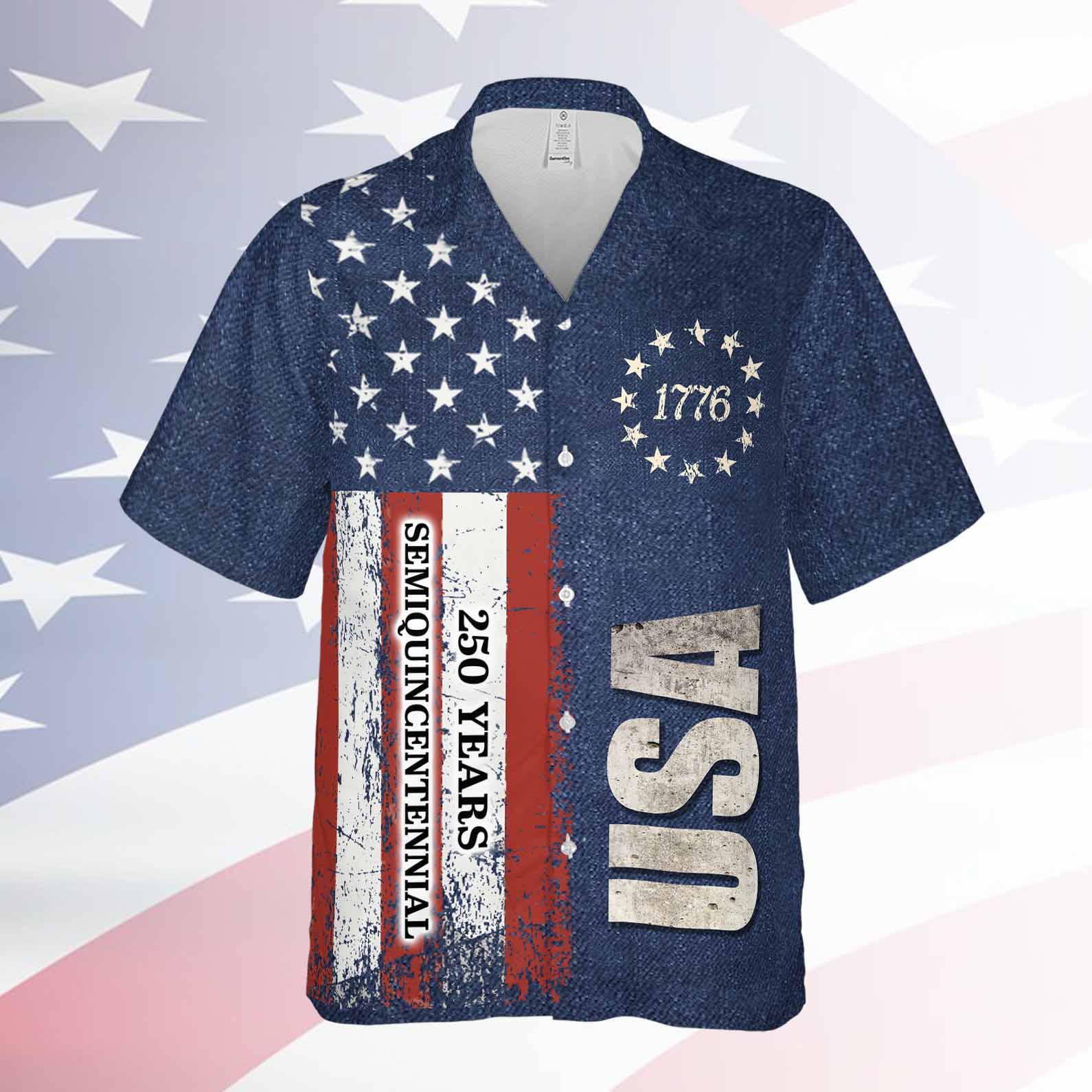 Vintage Patriotic 250 Years USA Hawaiian Shirt, Proud To Be An American 1776–2026 AOP Hawaii Shirt 685065