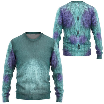 Disney Hoodie Sully Monsters Inc Costume T-Shirt Blue Unisex Adults New Release - Trendy Gift For Men & Women