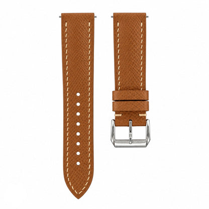 Caramel Epsom Classic Leather Watch Strap Custom Fit — original product photo