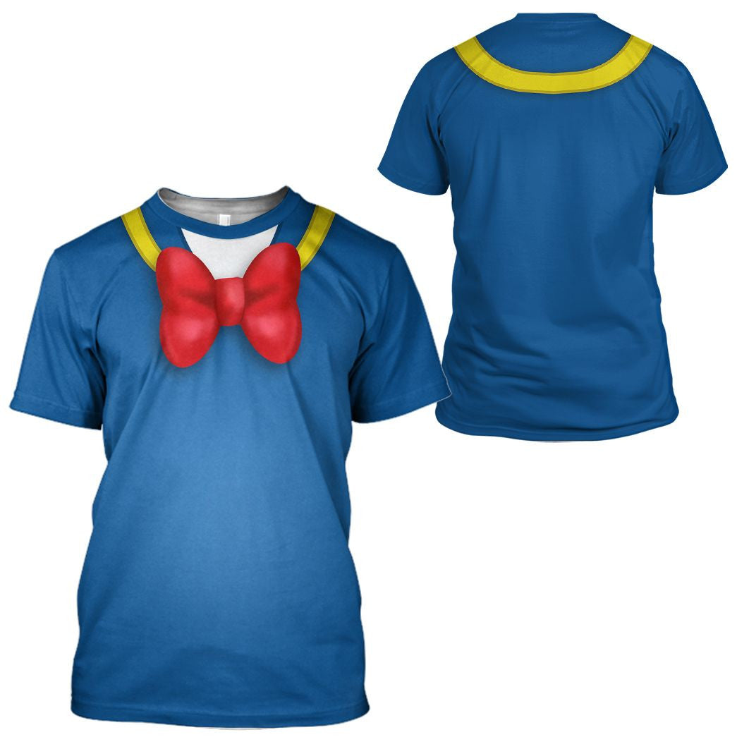 Disney Hoodie Donald Duck Costume T-Shirt Blue Unisex Adults New Release - Trendy Gift For Men & Women