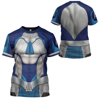 TB A Train Blue T-Shirt 3D For Men & Women