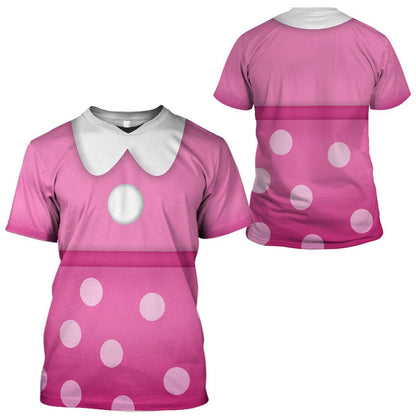 Disney Hoodie Disney Minnie Costume T-Shirt Pink Unisex Adults New Release - Trendy Gift For Men & Women