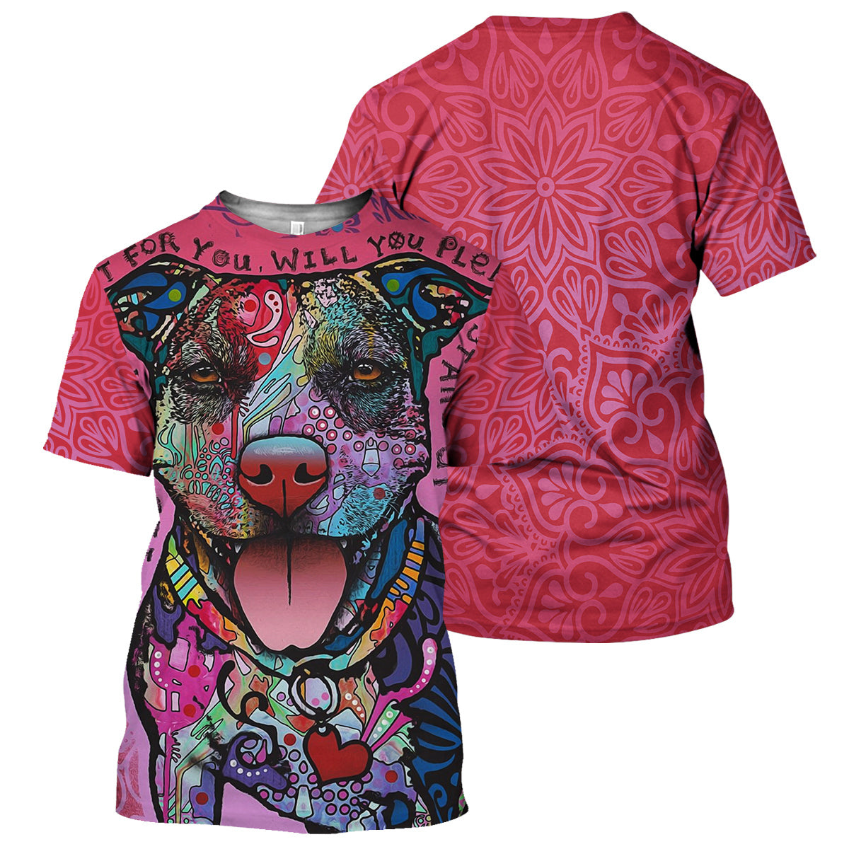 Pink Pitbull - All Over Printed Shirt