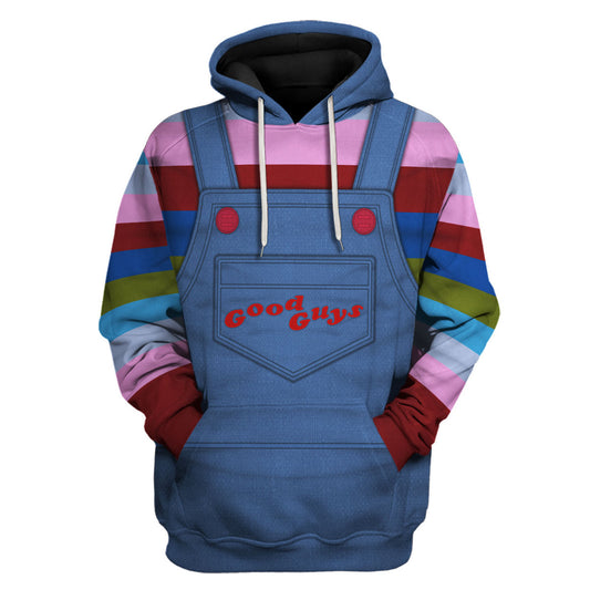 Chucky Costume Hoodie Child'S Play Character Chucky Costume T-Shirt Colorful Unisex Adults - Trendy Gift For Men & Women