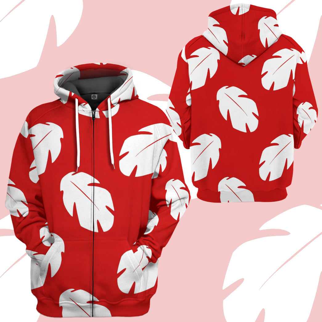  Lilo Hawaiian Floral Leaves Custom Tshirt Hoodie Apparel
