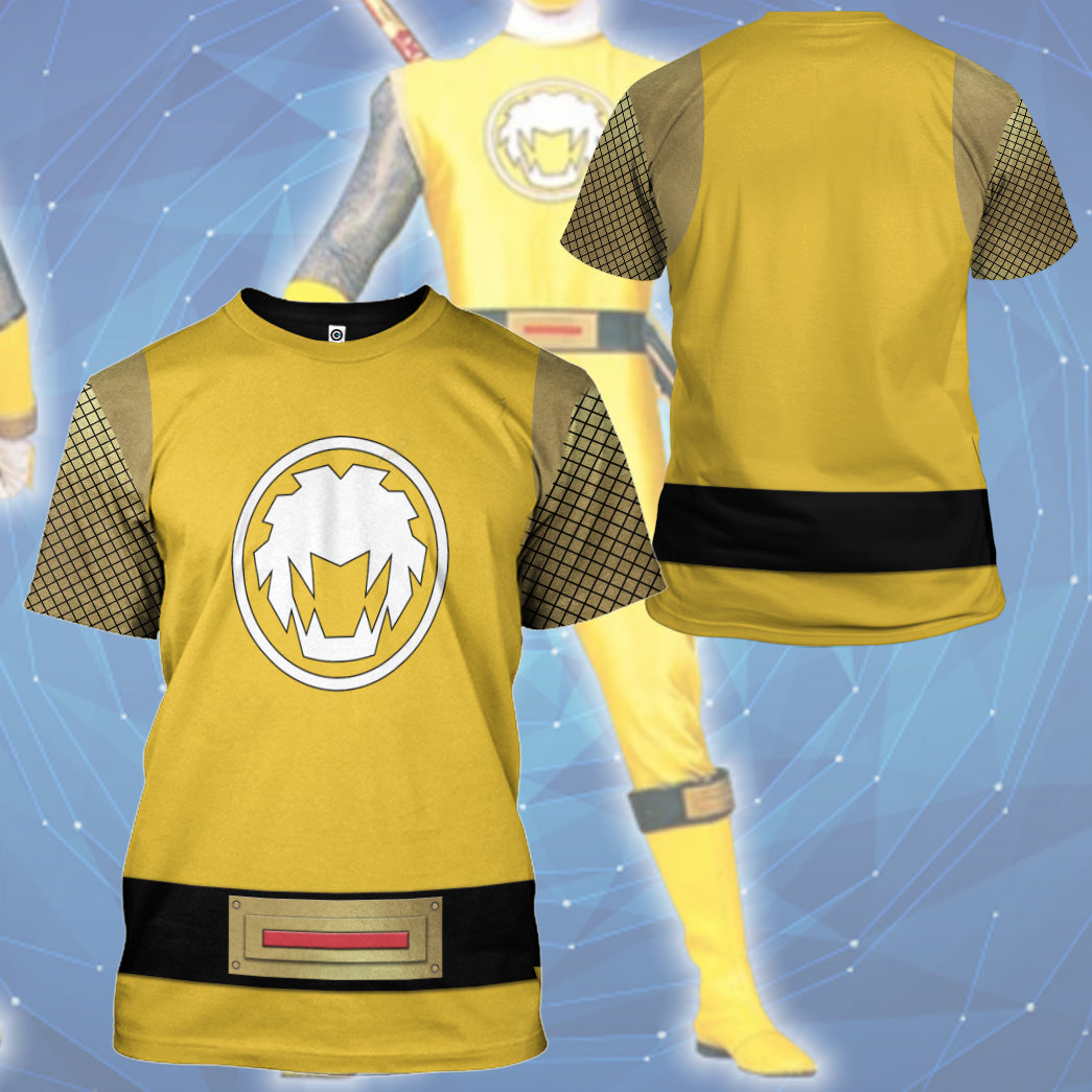 The Yellow Wind Rangers Ninja Storm T-Shirt 3D For Men & Women