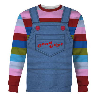 Chucky Costume Hoodie Child'S Play Character Chucky Costume T-Shirt Colorful Unisex Adults - Trendy Gift For Men & Women