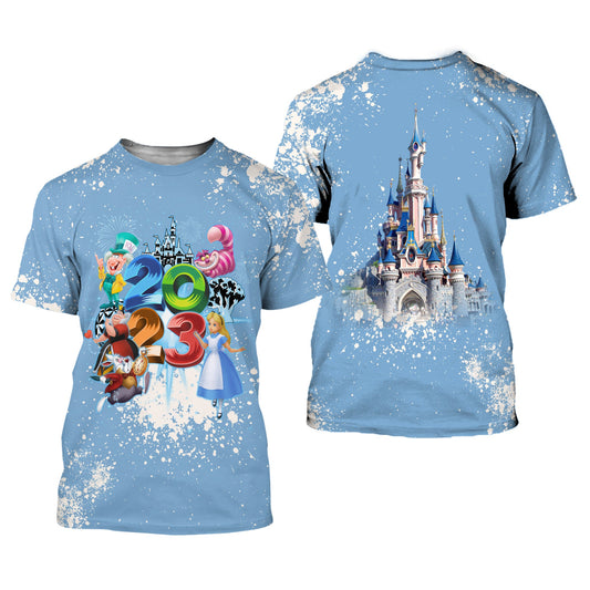 AIW T-shirt Alice Disney Castle T-shirt Blue Unisex