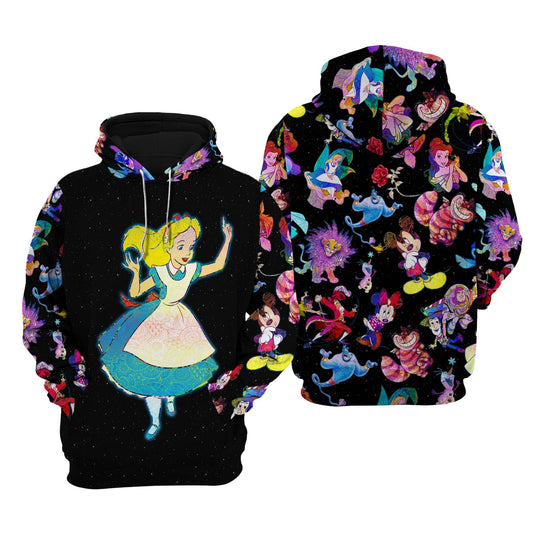 AIW Hoodie Alice And Disney Character Hoodie Black Unisex