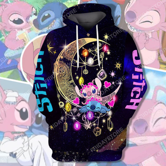  LAS T-shirt Stitch And Angel Moon T-shirt High Quality DN Stitch Hoodie Sweater Tank