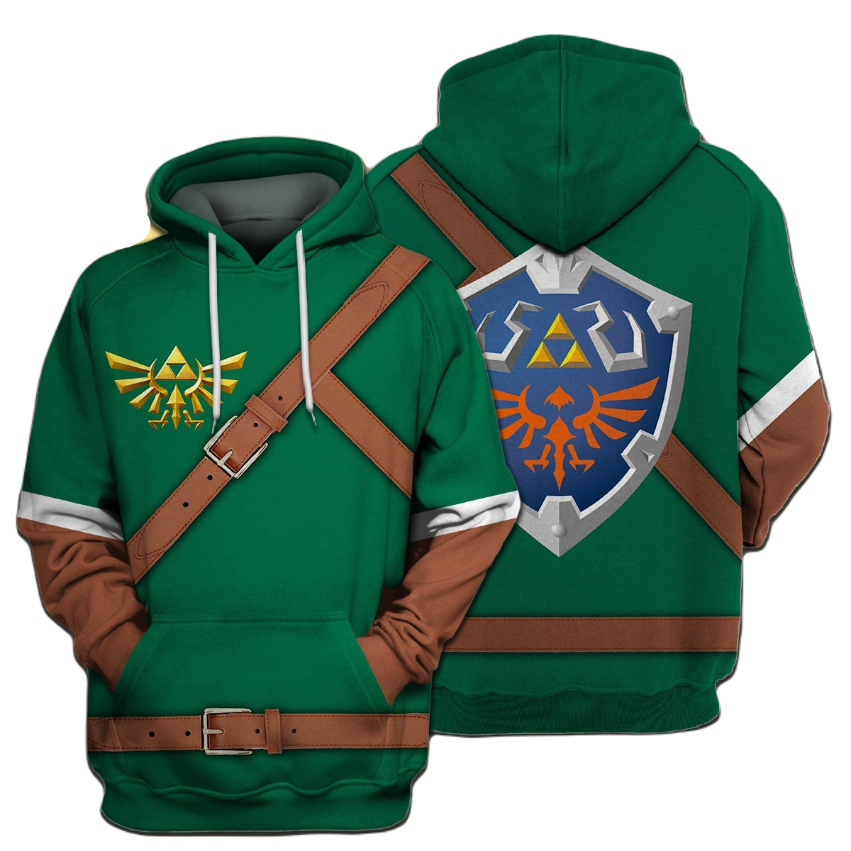 Legend Of Zelda Shirt Link Costume With Shield Hyrule's Symbol T-shirt Legend Of Zelda Hoodie