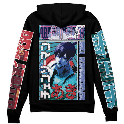 Chainsaw Man Zip Hoodie Aki Hayakawa Public Safety Devil Hunter Zip Hoodie Black Blue Unisex - Cozy Hoodie For Cold Weather
