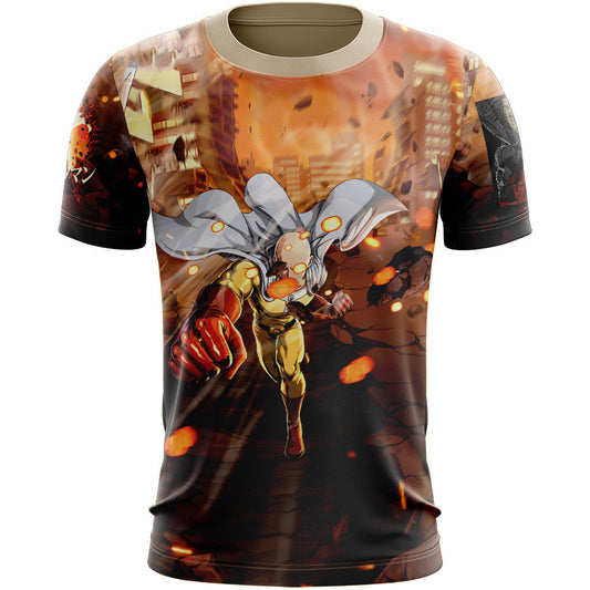 One Punch Man T-Shirt Saitama The One Punch Man Hero T-Shirt Brown Unisex - Trendy Gift For Men & Women
