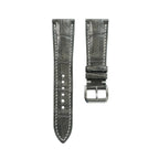 Justvero Dark Gray Standard Alligator Leather Watch Band — original product photo