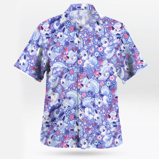 Alolan Vulpix Aloha Anime Hawaiian Shirt – Chill and Cute - Tropi Hawaiian Shirts