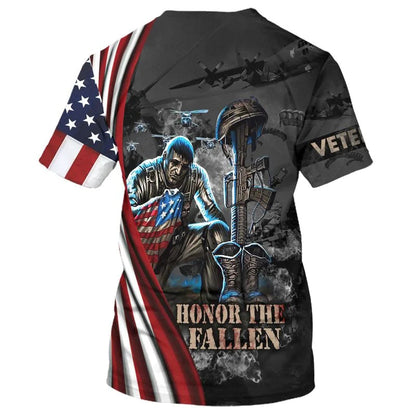 Veteran Hoodie Honor The Fallen Warzone T-Shirt Colorful Unisex - Trendy Gift For Men & Women