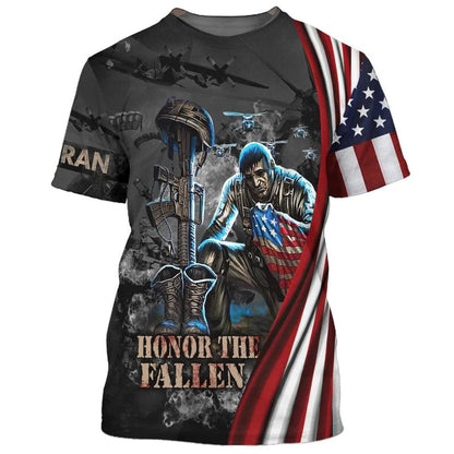 Veteran Hoodie Honor The Fallen Warzone T-Shirt Colorful Unisex - Trendy Gift For Men & Women