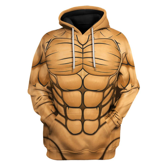 Attack On Titan Hoodie Eren Titan Form Costume Hoodie Brown Unisex - Cozy Hoodie For Cold Weather