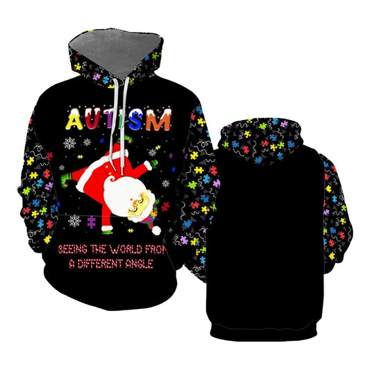 Autism Hoodie Seeing The World In A Different Angle T-Shirt Black Unisex - Trendy Gift For Men & Women