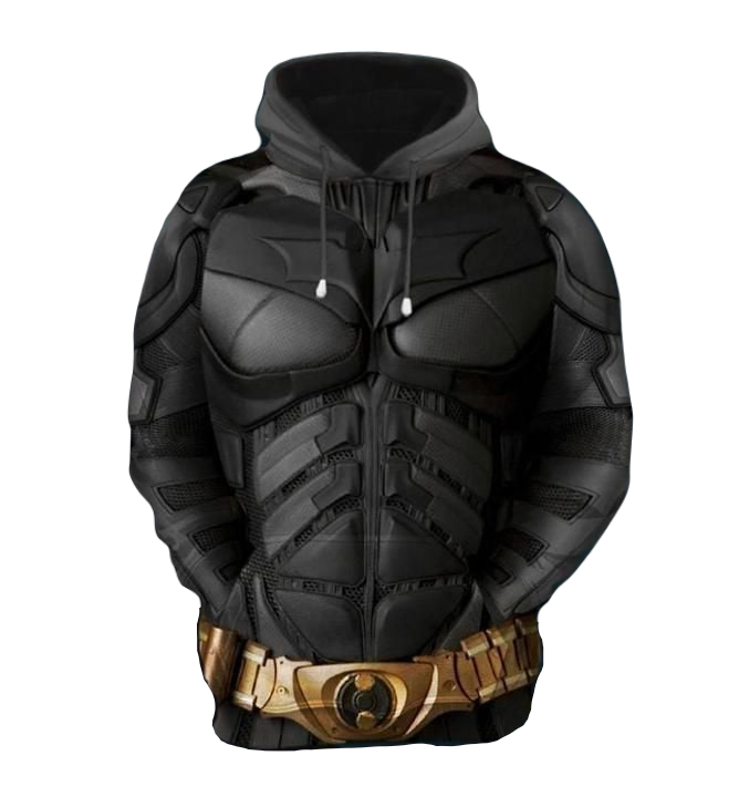 Batman Hoodie Dc Batman The Dark Knight Suit Costume Hoodie Black Unisex - Cozy Hoodie For Cold Weather