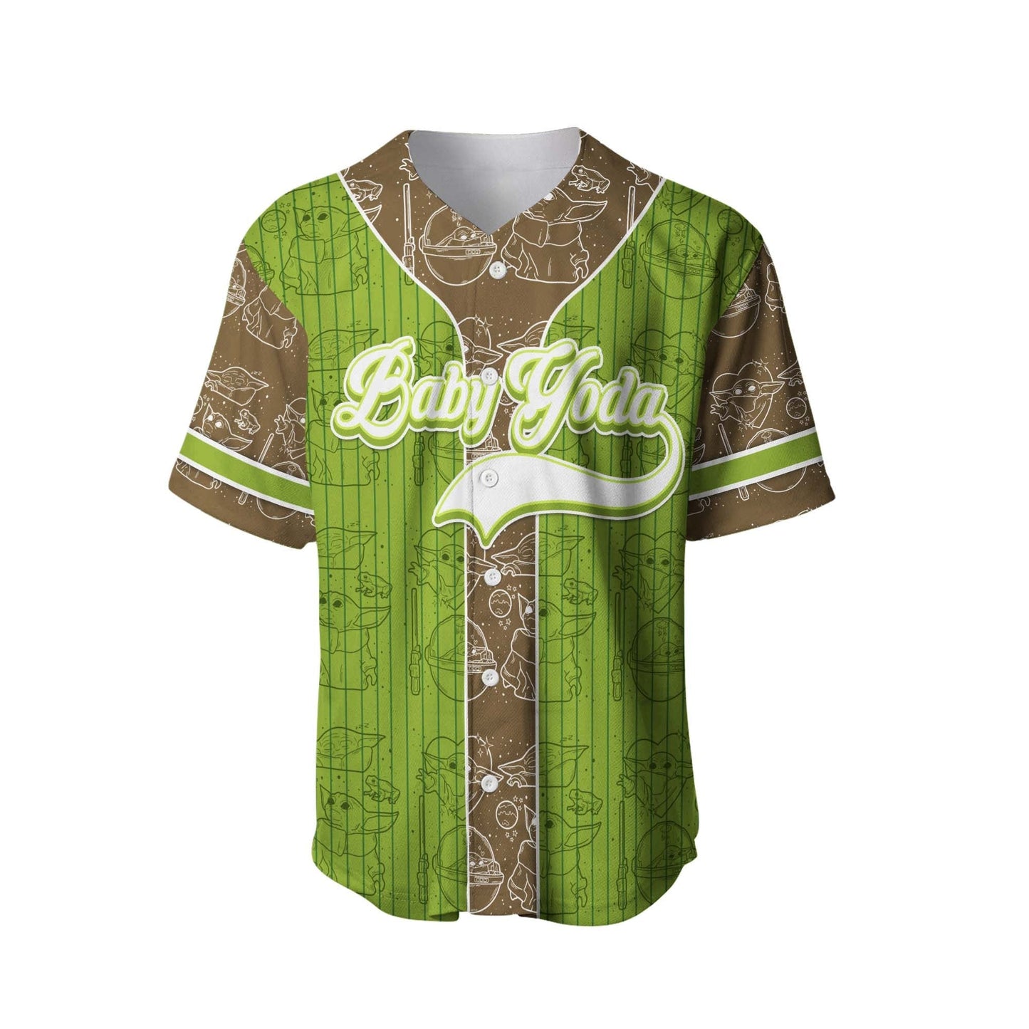 Star Wars Baseball Jersey Baby Grogu Playing Baseball Star Wars Jersey Shirt Green Unisex Adult New Release