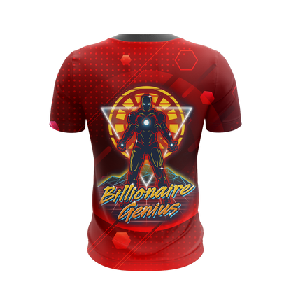 MV T-shirt Iron Man Shirt Iron Man Billionaire Genius Red Shirt