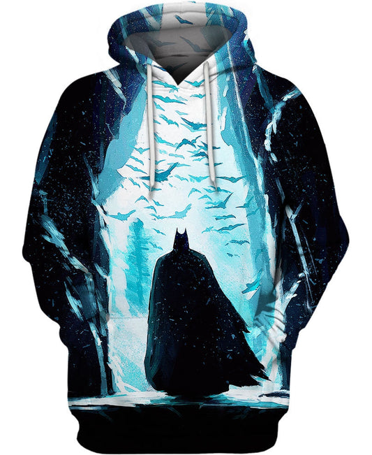 Batman Hoodie Dc Bat Cave Batman Graphic Hoodie Black Blue Unisex - Cozy Hoodie For Cold Weather