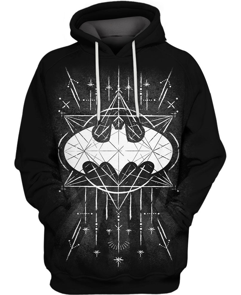 Batman Hoodie Dc Batman Symbols Art Hoodie Black Unisex - Cozy Hoodie For Cold Weather
