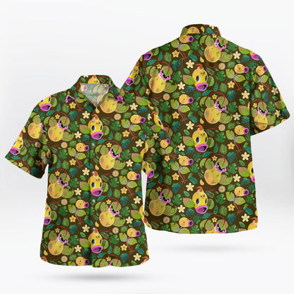 Brown Jungle Bellsprout Pokemon Hawaiian Shirt