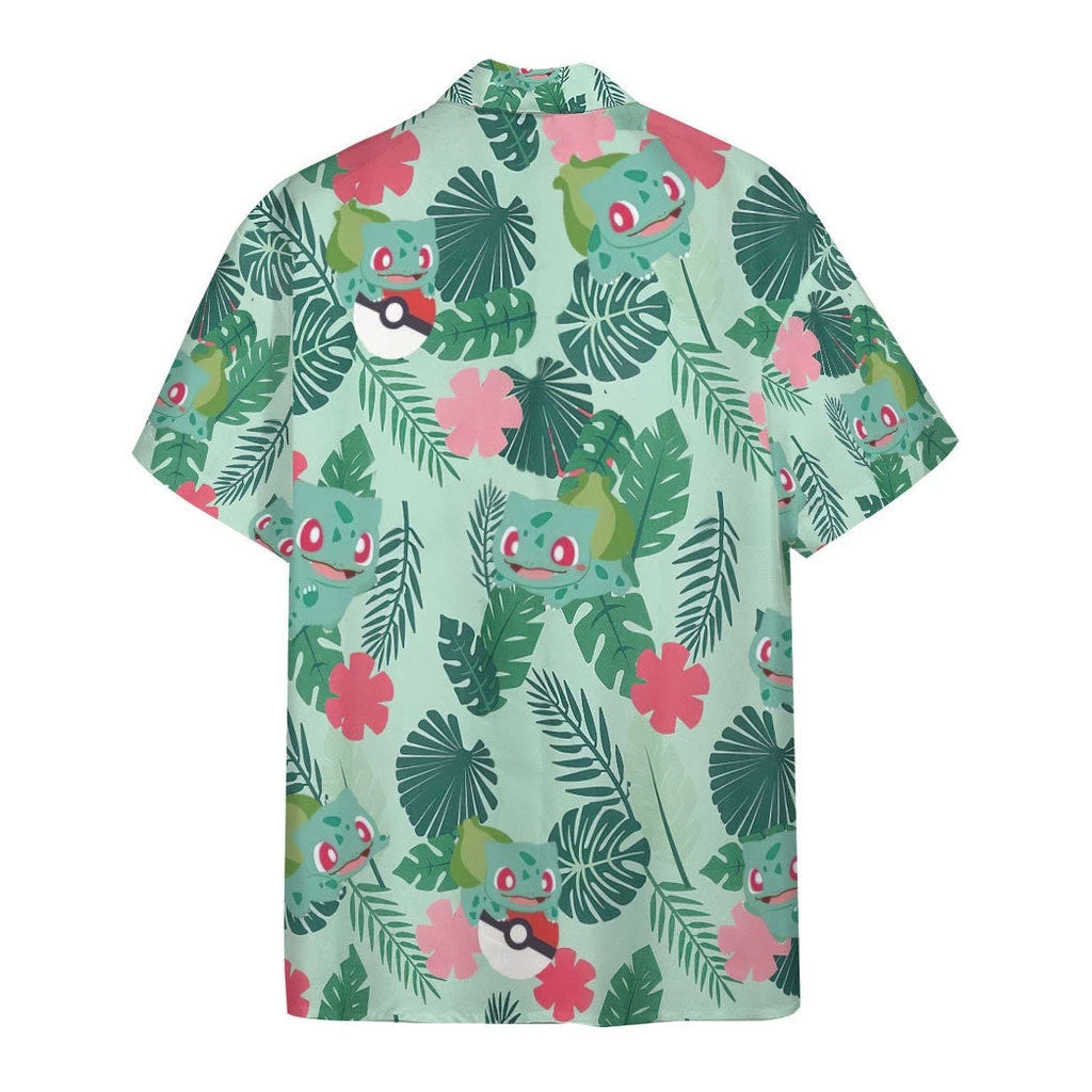 Pokemon Bulbasaur Tropical Green Hawaii Shirt