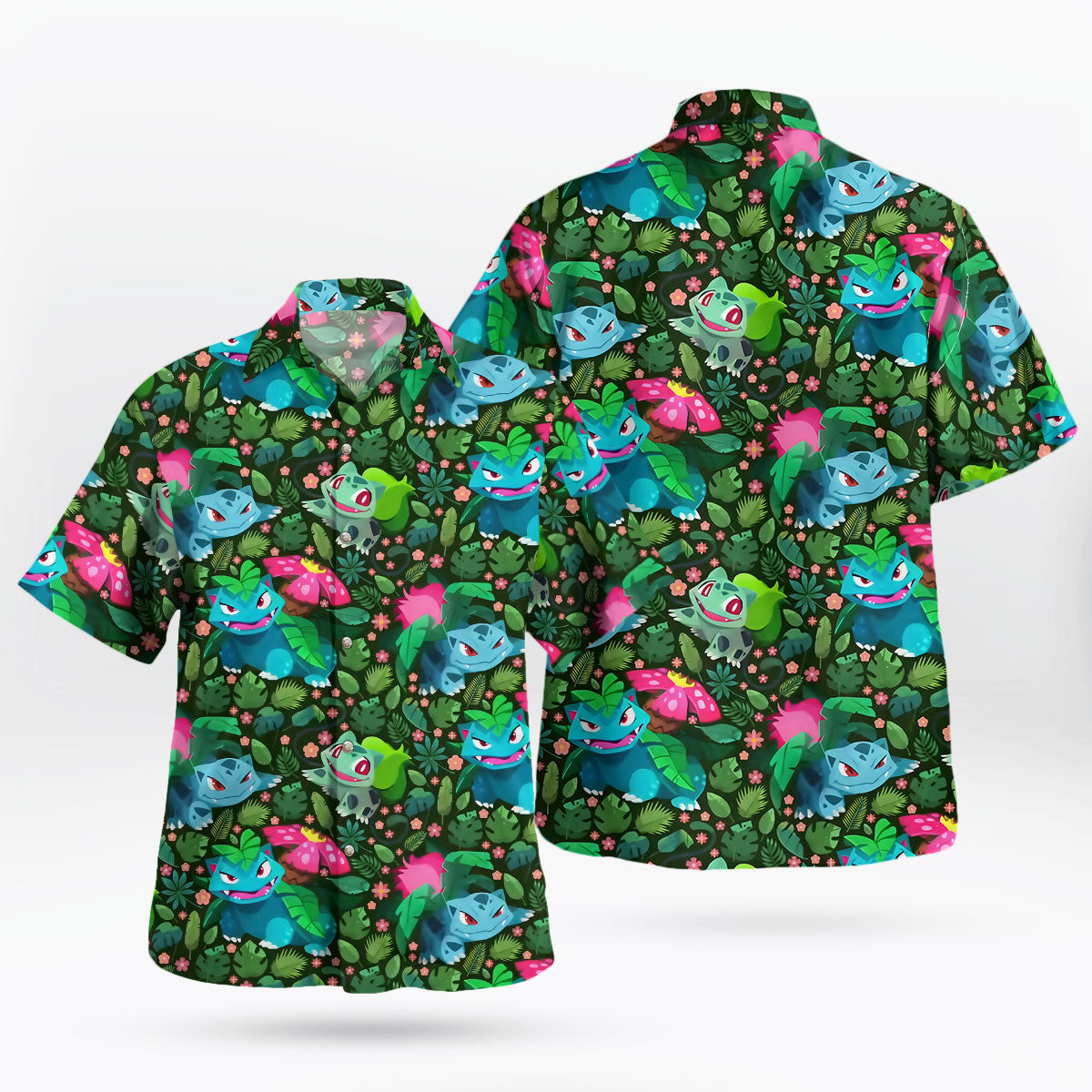 Bulbasaur Ivysaur Venusaur Pokemon Hawaiian Shirt | Tropi Hawaiian Shirts Store