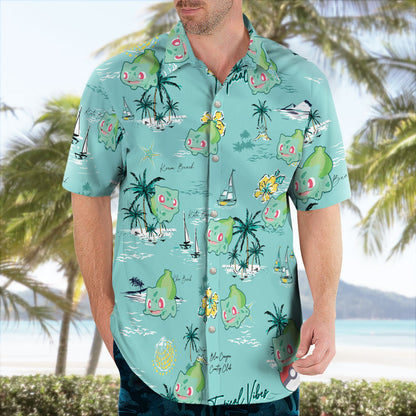 Bulbasaur Ocean Breeze Hawaiian Shirt – Tropical Sea Style | Tropi Hawaiian Shirts Store