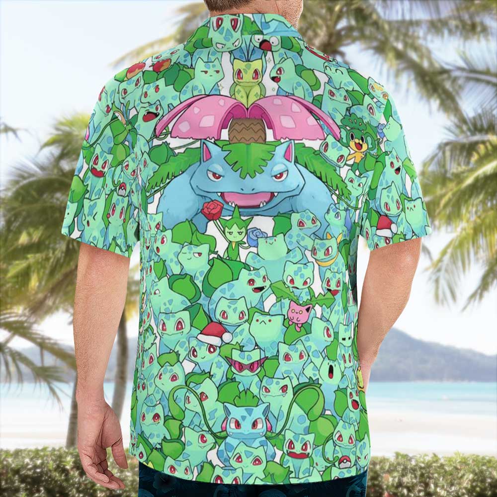 Bulbasaur Pokemon Hawaiian Shirt For Men And Women - Tropi Hawaiian Shirts