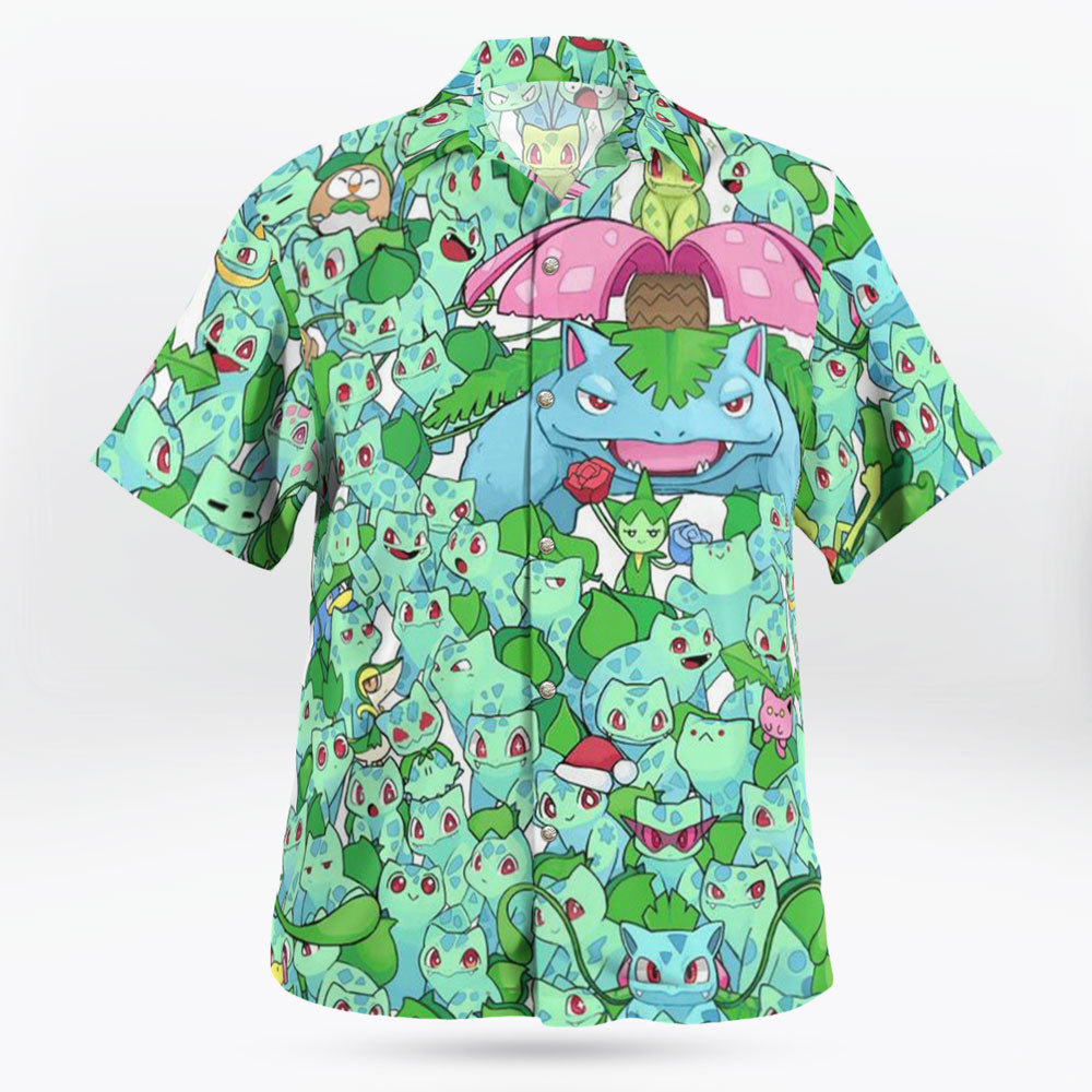 Bulbasaur Pokemon Hawaiian Shirt For Men And Women - Tropi Hawaiian Shirts