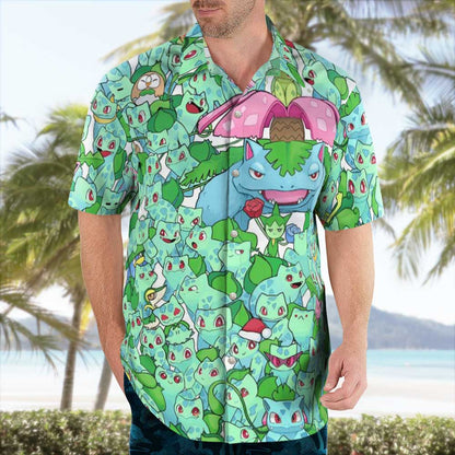 Bulbasaur Pokemon Hawaiian Shirt For Men And Women - Tropi Hawaiian Shirts