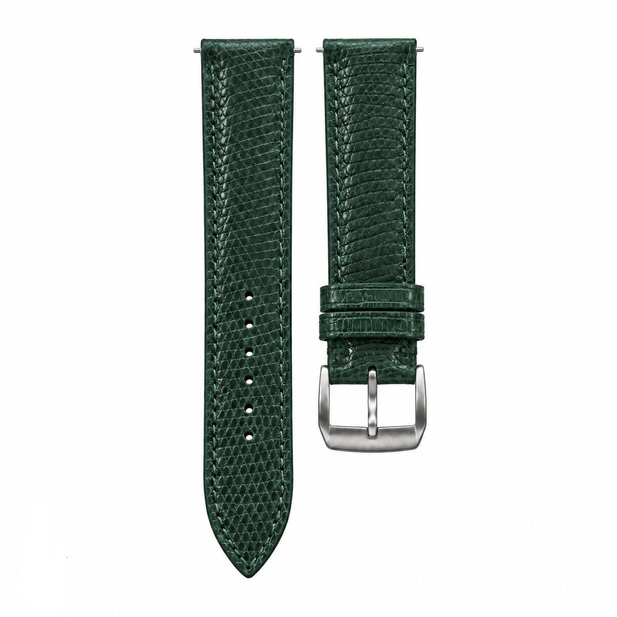 Dark Green Lizard Leather Watch Strap — original product photo