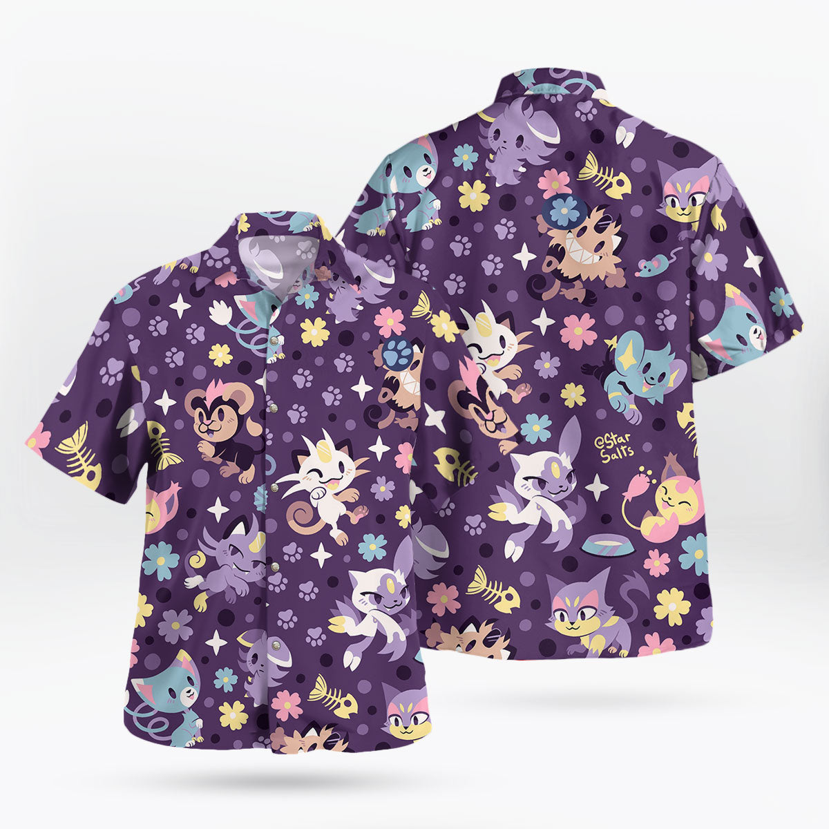 Cat Pokemon Hawaiian Shirt Tropical Vibe