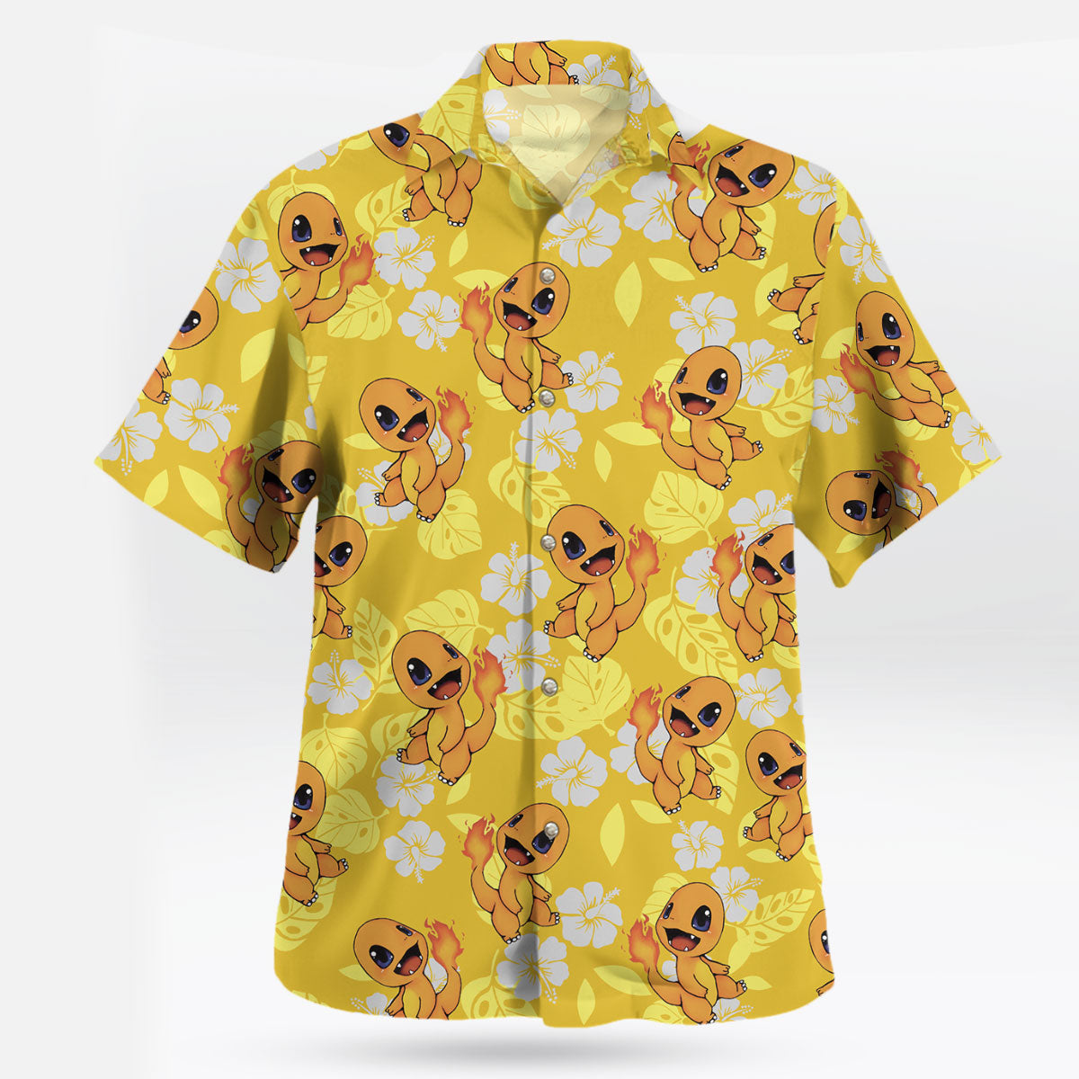 Charmander Pokemon Hawaiian Shirt Tropical Fire Type Aloha Shirt - Tropi Hawaiian Shirts