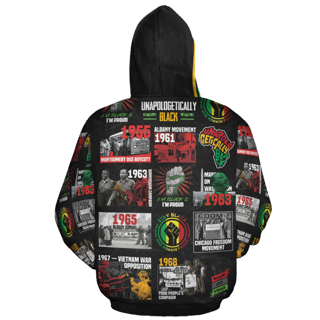Africa American Hoodie Civil Rights Movement Poster Art Hoodie Colorful Unisex - Cozy Hoodie For Cold Weather