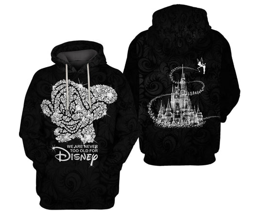  DN Snow White Hoodie Dopey We Are Never Too Old For DN Black Hoodie