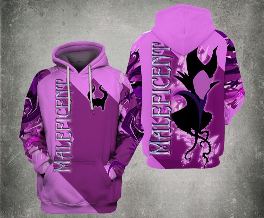 DN Hoodie DN Villain Maleficient Silhouette Purple Hoodie