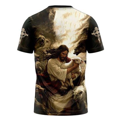 Jesus Protect the Lamp 3D TShirt