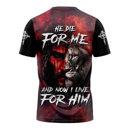 He Died For Me Lion 3D TShirt