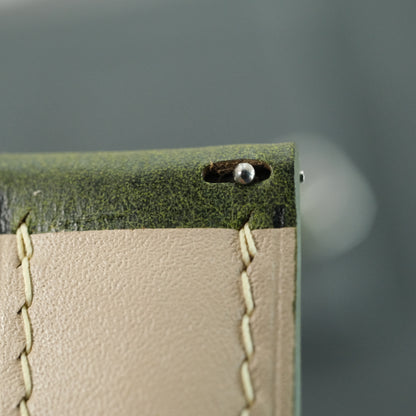 Olive Waxed Cowhide Leather Watch Strap — original product photo