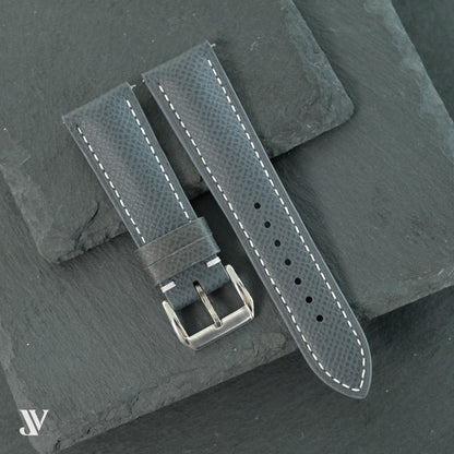 Dark Gray Epsom Classic Leather Watch Strap Custom Fit — original product photo