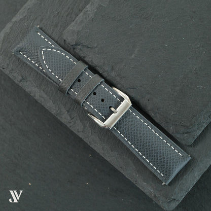 Dark Gray Epsom Classic Leather Watch Strap Custom Fit — original product photo